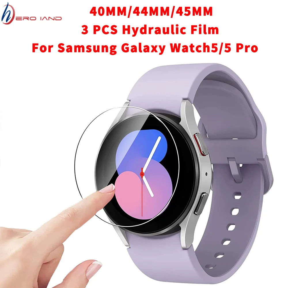 

3Pcs Tempered Glass for Samsung Galaxy Watch 5 Pro 45mm Screen Protector for galaxy watch5 44mm 40mm Soft TPU Hydrogel Film