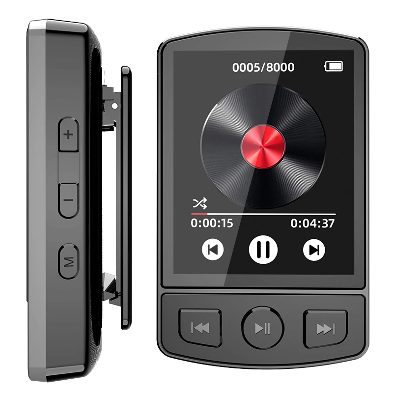 Большой экран 1,8 дюйма, Bluetooth, Спортивная задняя клипса, Запись MP3/MP4, электронная книга, будильник, FM, поддержка внешнего многофункционального плеера
Большой экран 1,8 дюйма, Bluetooth, Спортивная задняя клипса, Запись MP3/MP4, электронная книга, будильник, FM, поддержка внешнего многофункционального плеера