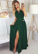 A-Line Dark Green Chiffon Prom Dresses Scoop Neck Sleeveless Backless Side Split Floor Length Party Dress Sukienka Wieczorowa
A-Line Dark Green Chiffon Prom Dresses Scoop Neck Sleeveless Backless Side Split Floor Length Party Dress Sukienka Wieczorowa