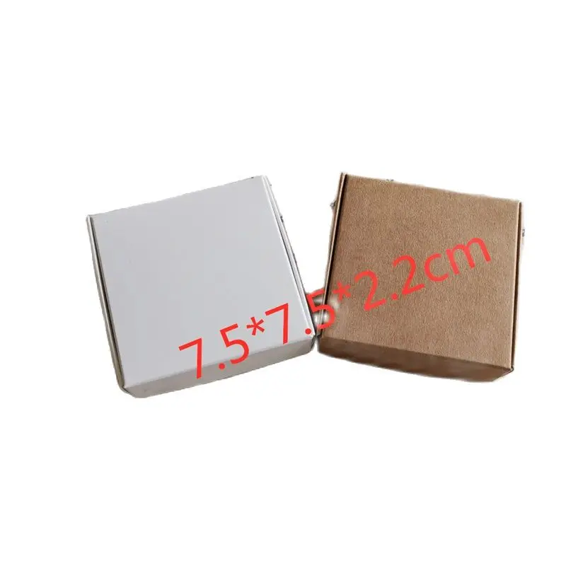 

50Pcs 7.5*7.5*2.2cm Kraft Paper Boxes Small Soap Cardboard Paper Packing Boxes Candy Gift Soap Craft Package