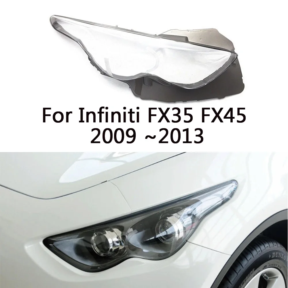 

For Infiniti FX35 FX37 FX50 QX70 2009 2010 2011 2012 2013 Headlamp Lens Cover Headlights Glass Lamp Shell Transparent Lampshade