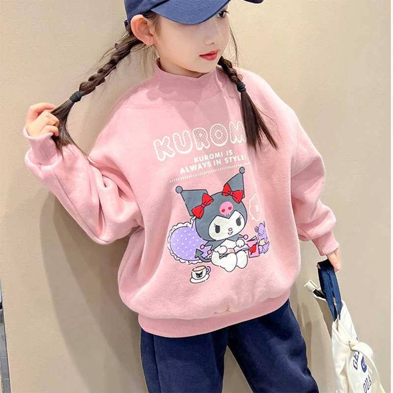 Sanrio Kuromi Anime Kawaii Children Hooded Clothing Cute Cartoon Winter Plus Fleece Thickened Long Sleeve Shirt Toys for Kids
Sanrio Kuromi Anime Kawaii Children Hooded Clothing Cute Cartoon Winter Plus Fleece Thickened Long Sleeve Shirt Toys for Kids