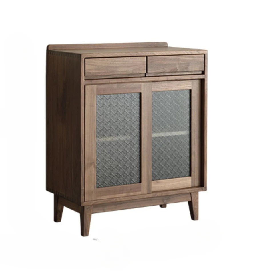 Nordic Black Walnut Dining Edge Modern Minimalist Tea and Wine Cabinet Solid Wood Storage Display Cabinet
Nordic Black Walnut Dining Edge Modern Minimalist Tea and Wine Cabinet Solid Wood Storage Display Cabinet