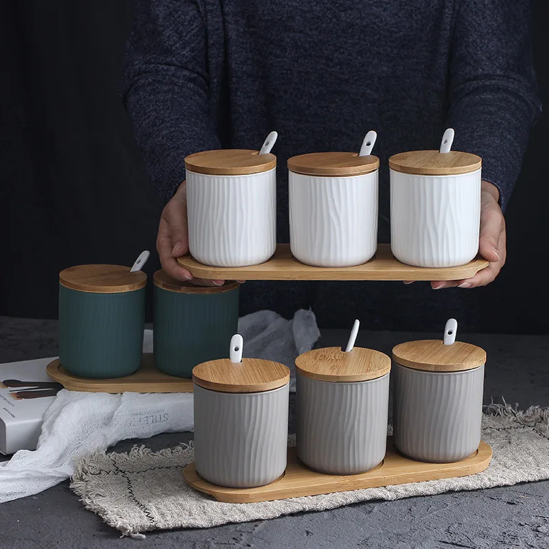 Nordic Ceramic Seasoning Jar Seasoning Box Set Creative Kitchen Household Salt Shaker Sugar Bowl Seasoning Rack Food Container
Nordic Ceramic Seasoning Jar Seasoning Box Set Creative Kitchen Household Salt Shaker Sugar Bowl Seasoning Rack Food Container