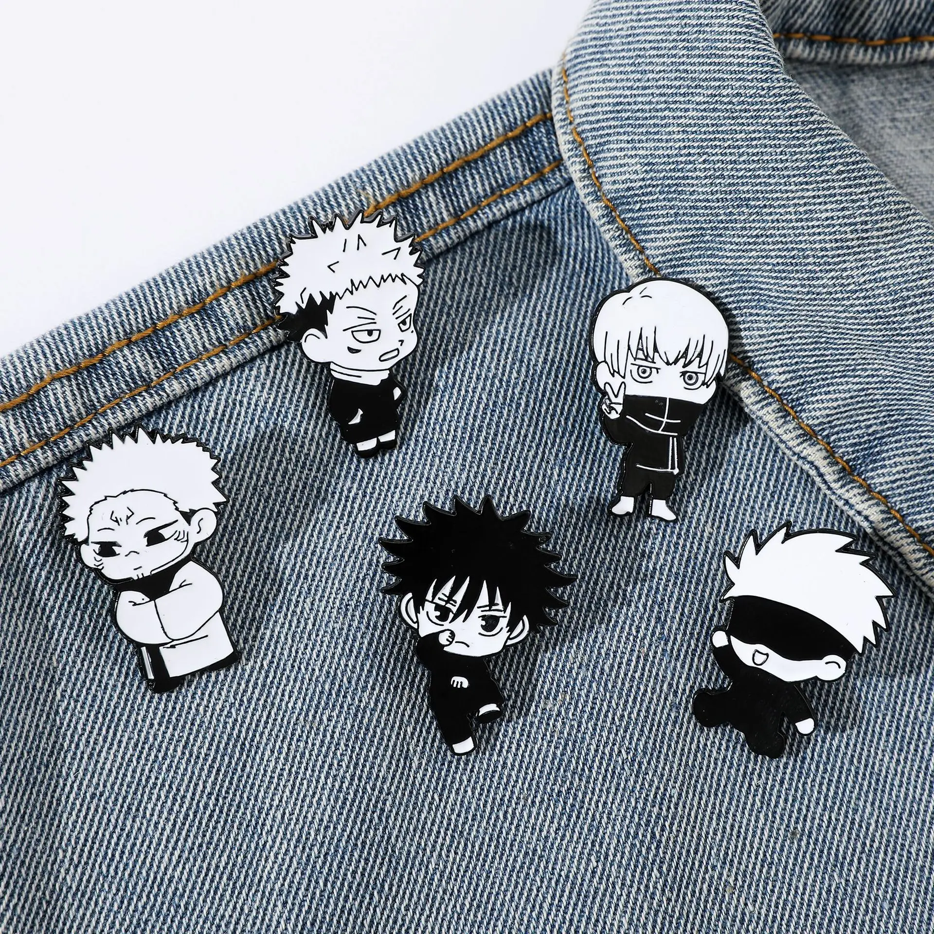 5pcs/set Jujutsu Kaisen Season Anime Metal Brooches Gojo Satoru Getou Suguru Cute Badges Metal Pins Gift for Man Woman Accessori
5pcs/set Jujutsu Kaisen Season Anime Metal Brooches Gojo Satoru Getou Suguru Cute Badges Metal Pins Gift for Man Woman Accessori