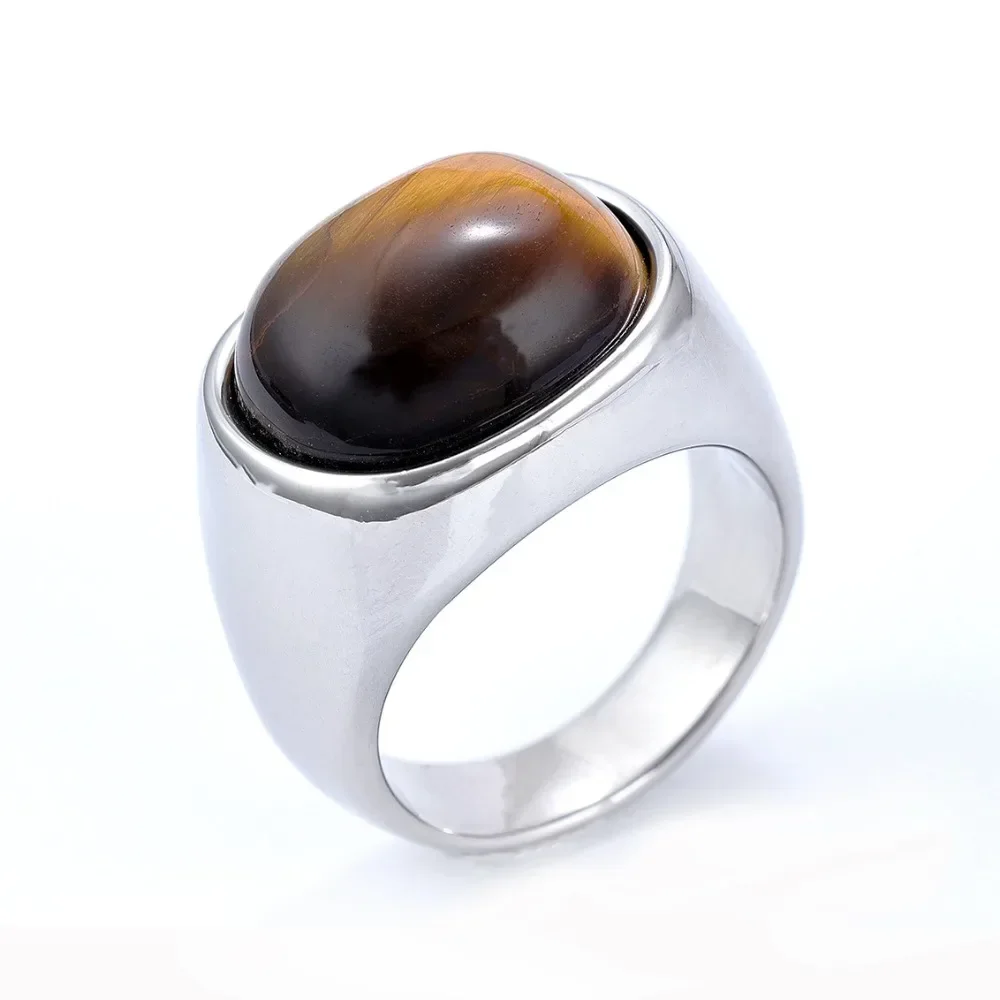 CHUANGCHENG Retro Style Personalized Men's Jewelry Stainless Steel High-end Tiger Eye Stone Ring Size 7-13
CHUANGCHENG Retro Style Personalized Men's Jewelry Stainless Steel High-end Tiger Eye Stone Ring Size 7-13