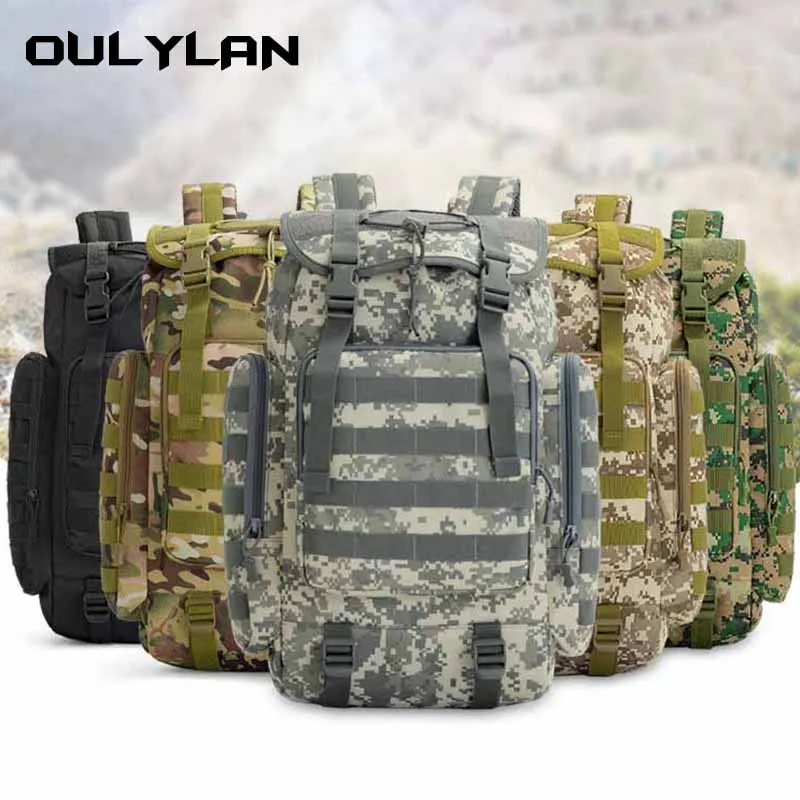 

Oulylan 40L Camping Military Tactical Backpack Men Outdoor Waterproof Army Molle Trekking Hunting Rucksack Mountaineering Bag