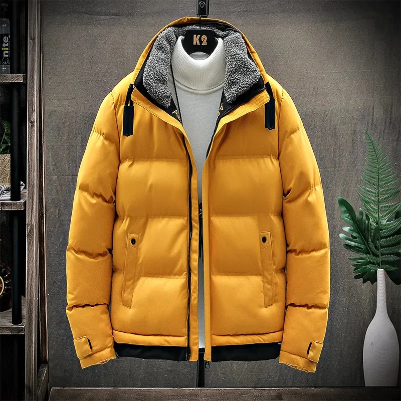 Winter Casual Jacket Thicken Warm Windbreaker Stand Thermal Male Outwear Collar Solid Fashion Yellow Men Coat
Winter Casual Jacket Thicken Warm Windbreaker Stand Thermal Male Outwear Collar Solid Fashion Yellow Men Coat