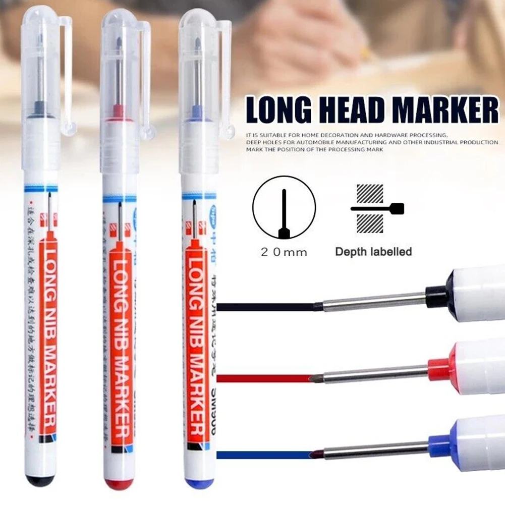 Long Head Markers Deep Hole Marker Pen Multi-Purpose For Bathroom Woodworking Drying Oil Long-Tip Markers Pen Decoration
Long Head Markers Deep Hole Marker Pen Multi-Purpose For Bathroom Woodworking Drying Oil Long-Tip Markers Pen Decoration