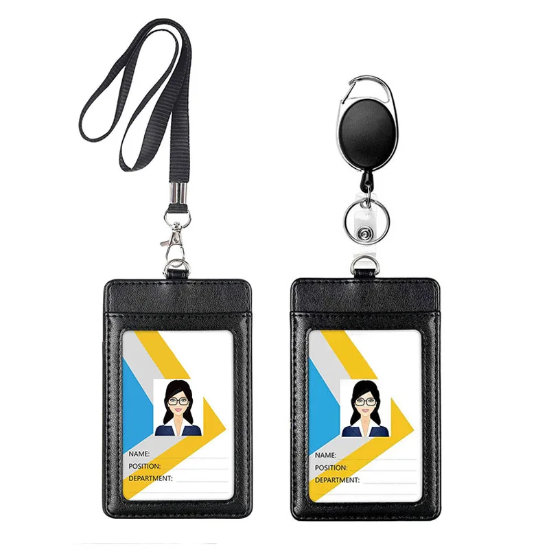 Pu Leather Staff Work Card Holder with Strap Retractable Clip Badge Reel Employee's Credit Card Cover Case Lanyard ID Name Card
Pu Leather Staff Work Card Holder with Strap Retractable Clip Badge Reel Employee's Credit Card Cover Case Lanyard ID Name Card