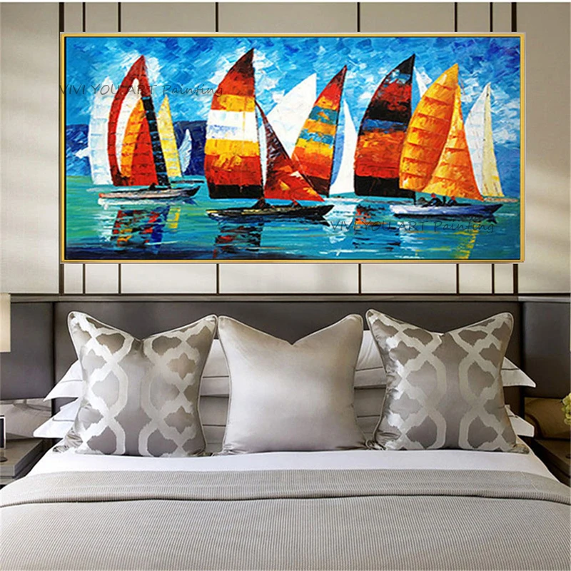 Natural Abstract Wall Decor 100% Handmade Ship Oil Painting on Canvas High Level Sea View Wall Art Color Picture for Living Room
Natural Abstract Wall Decor 100% Handmade Ship Oil Painting on Canvas High Level Sea View Wall Art Color Picture for Living Room