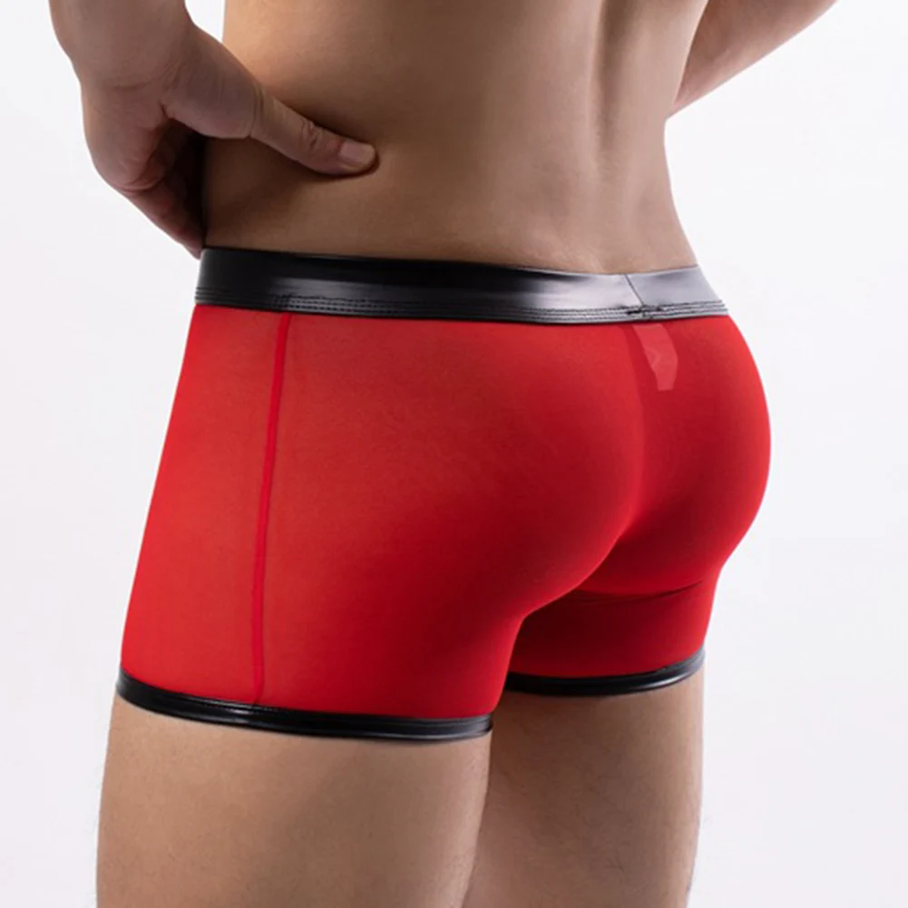 Sexy Men Boxer Patent Leather Bugle Pouch Briefs Hollow Mesh Transparent Underwear Oil Shiny Panties Skinny Erotic Lingerie
Sexy Men Boxer Patent Leather Bugle Pouch Briefs Hollow Mesh Transparent Underwear Oil Shiny Panties Skinny Erotic Lingerie
