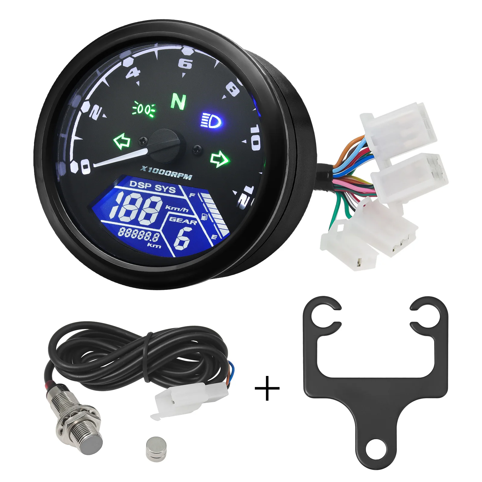 Motorbike Gauge Motorcycle Digital Dash Motorcycle 12000RMP LCD Speedometer Odometer Tachometer 1-4 Cylinders
Motorbike Gauge Motorcycle Digital Dash Motorcycle 12000RMP LCD Speedometer Odometer Tachometer 1-4 Cylinders