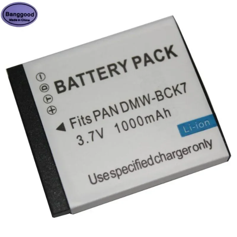 

3.7V 1000mAh DMW-BCK7 NCA-YN101H SDBCK7 Camera Battery Pack For Panasonic DMC-FH7 FH25 FH27 FH5 FH8 FP5 FS37 FS2