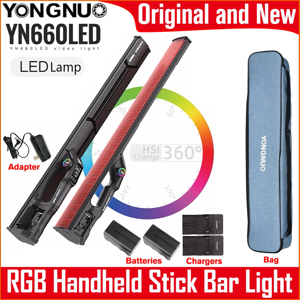 

YONGNUO YN660 светодиодный RGB светильник Ice светильник RGB цветная панель светильник ручная трубка светильник 45 Вт освещение для фотосъемки для фотостудии