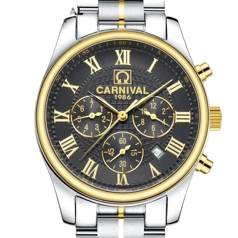 New Switzerland Luxury Brand Carnival Automatic Mechanical Men's Watches Waterproof Multi-function Dial Second Hand Clock C8827G
New Switzerland Luxury Brand Carnival Automatic Mechanical Men's Watches Waterproof Multi-function Dial Second Hand Clock C8827G