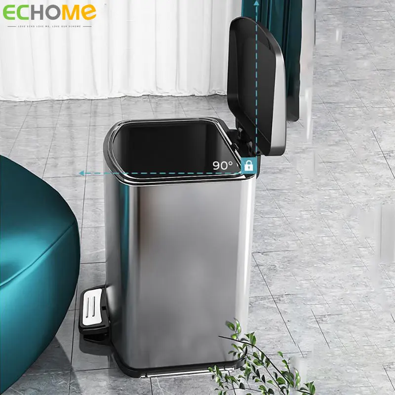 ECHOME Stainless Steel Garbage Can Kitchen Food Waste Office with Lid Pedal Type Trash Can Bathroom Waterproof Wastebasket New
ECHOME Stainless Steel Garbage Can Kitchen Food Waste Office with Lid Pedal Type Trash Can Bathroom Waterproof Wastebasket New