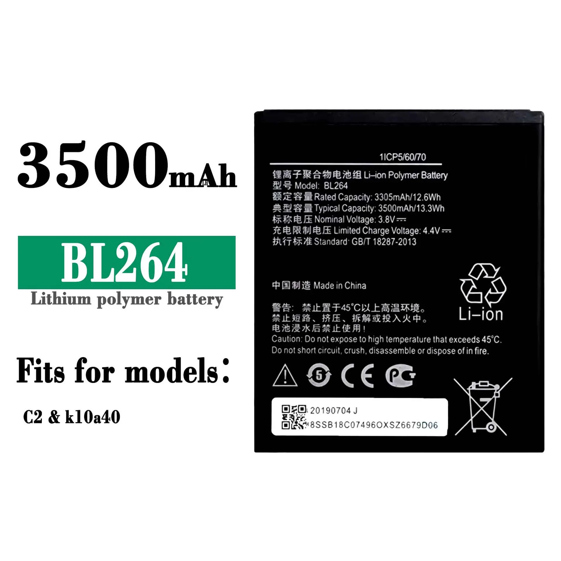 Сменный аккумулятор BL264 для Lenovo C2 k10a40 BL-264, новые высококачественные встроенные литиевые батареи большой емкости 3500 мАч
Сменный аккумулятор BL264 для Lenovo C2 k10a40 BL-264, новые высококачественные встроенные литиевые батареи большой емкости 3500 мАч