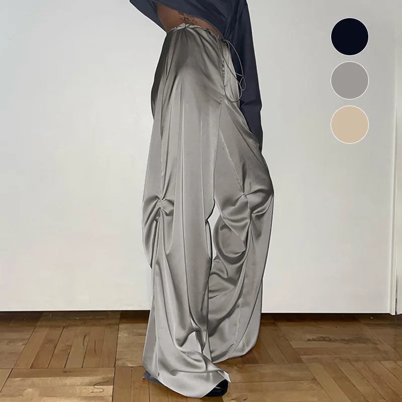 Harajuku Satin Loose Pants for Women Spring Summer Y2K Casual High Waist Straight Wide Leg Trouser Fashion Baggy Korean
Harajuku Satin Loose Pants for Women Spring Summer Y2K Casual High Waist Straight Wide Leg Trouser Fashion Baggy Korean