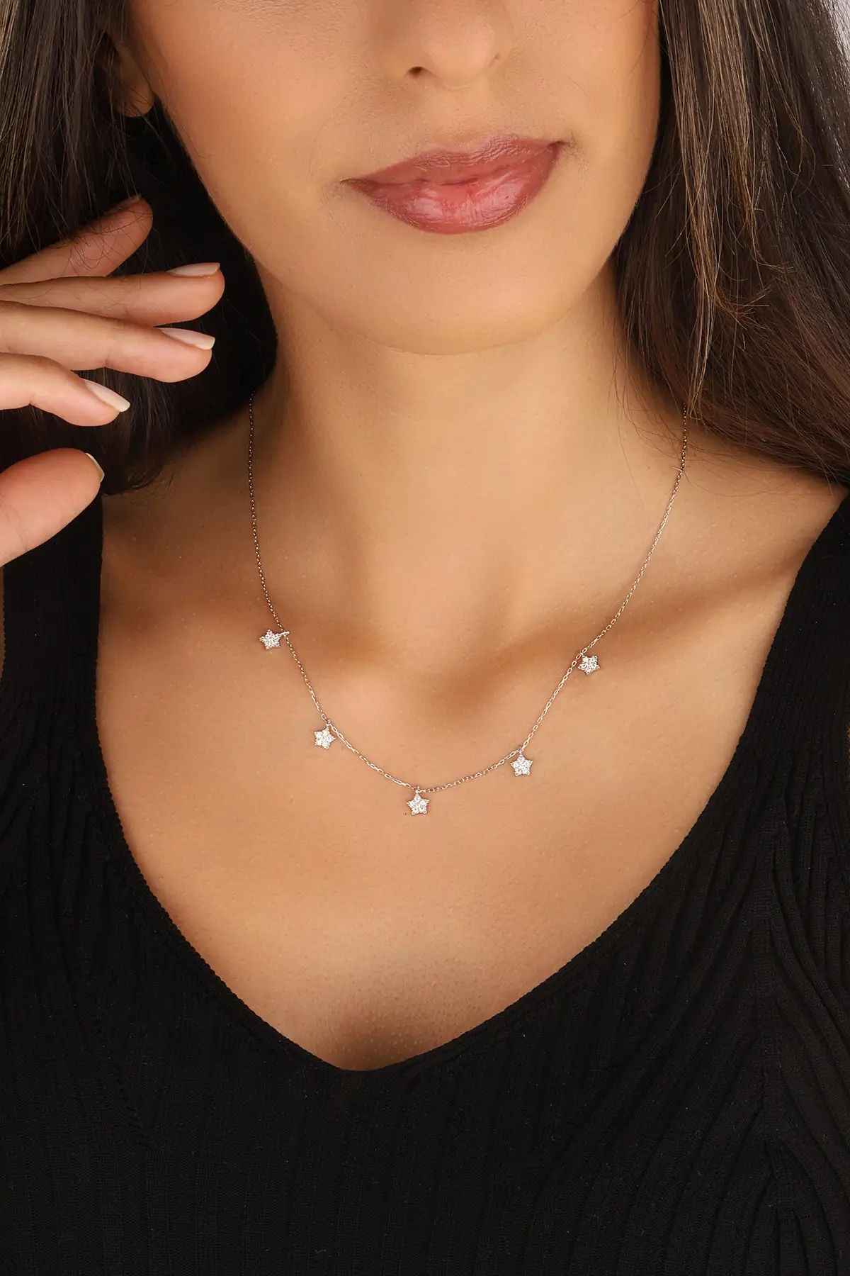 Women Star Chance Model Silver Necklace Zircon Stone Daily Bright Stars Jewelry & Jewelry Accessory
Women Star Chance Model Silver Necklace Zircon Stone Daily Bright Stars Jewelry & Jewelry Accessory