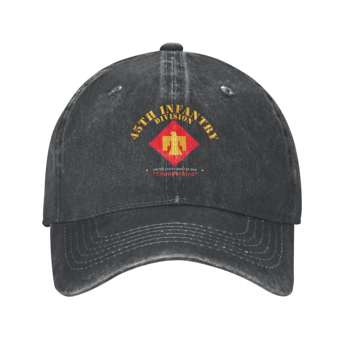 

Army - 45th Infantry Division - Thunderbird at War Cap Cowboy Hat new hat Luxury hat cap men's Women's