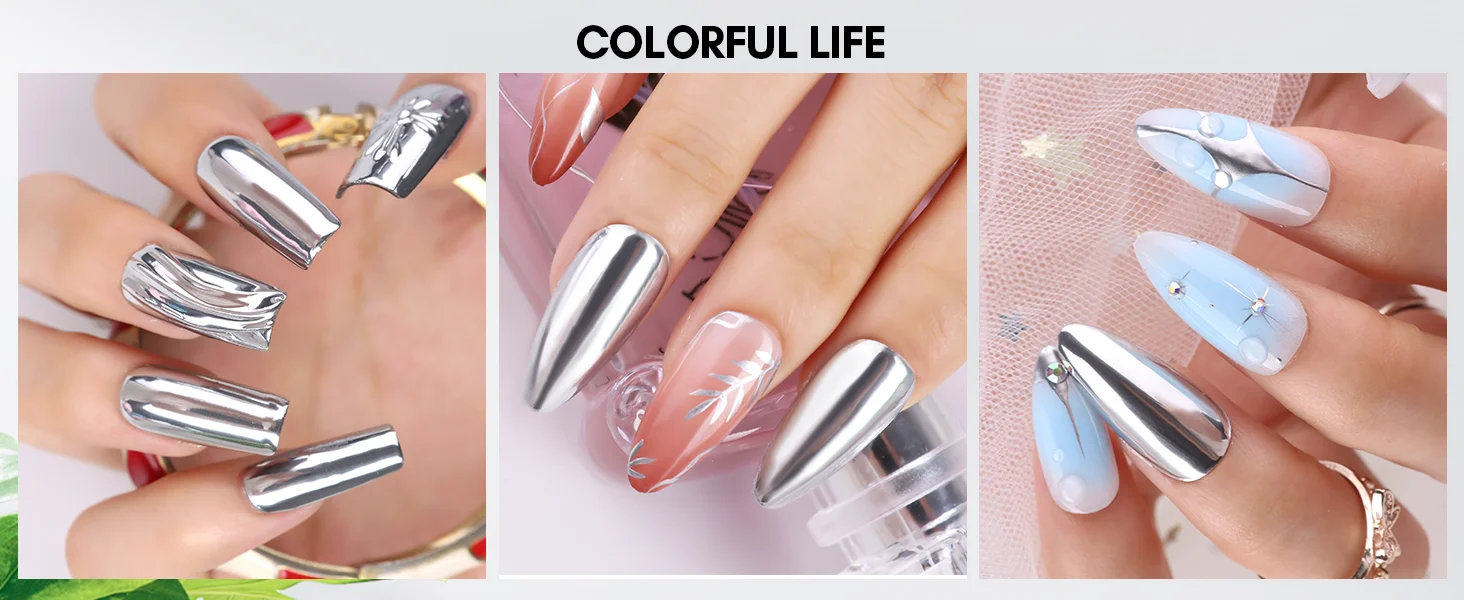 Mirror Shine Metallic Silver Gel Mirror Shine Metallic Silver Gel