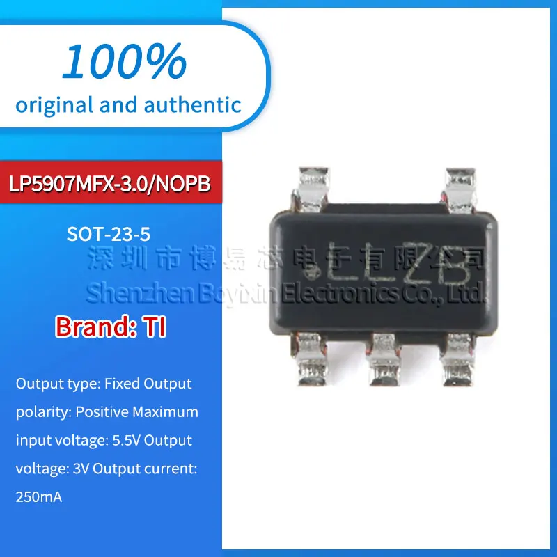 5pcs Original authentic LP5907MFX-3.0/NOPB SOT-23-5 low drop voltage regulator (LDO) chip
5pcs Original authentic LP5907MFX-3.0/NOPB SOT-23-5 low drop voltage regulator (LDO) chip
