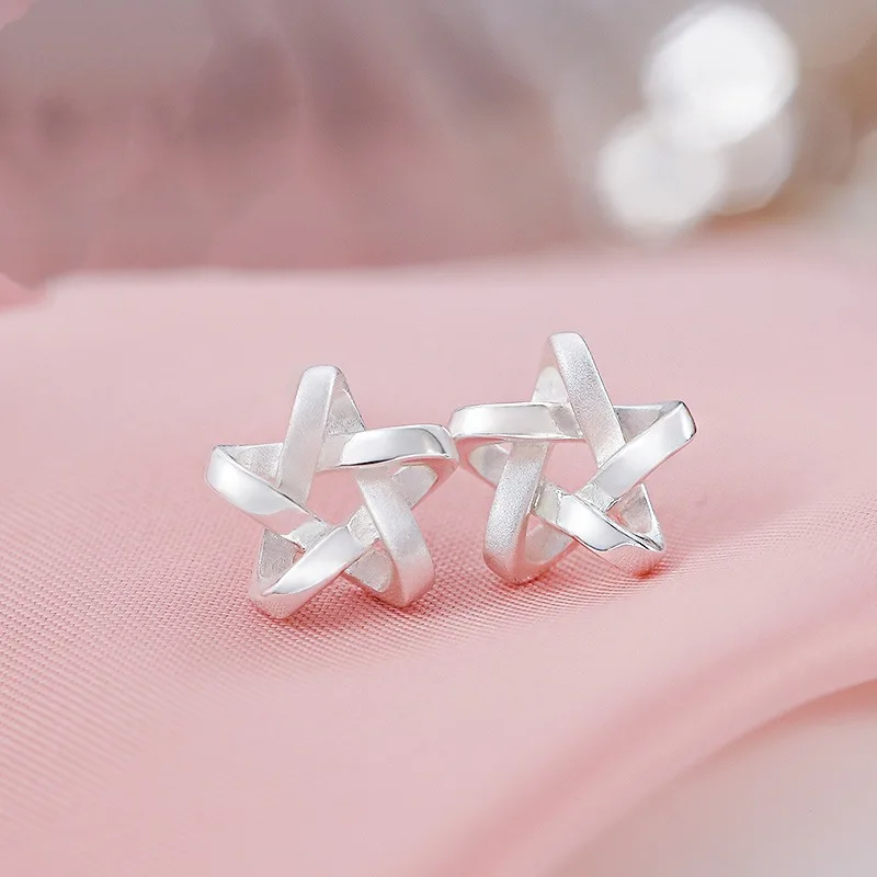 Fashion Silver Weave Star Stud Earrings for Women Party Wedding Gifts Female Fine Jewelry Brincos Boucle D'oreille Femme
Fashion Silver Weave Star Stud Earrings for Women Party Wedding Gifts Female Fine Jewelry Brincos Boucle D'oreille Femme