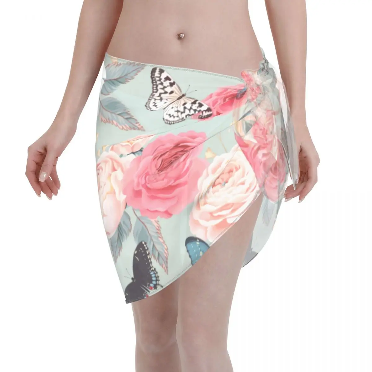 Colorful Flowers And Butterflies Scarf Cover Ups Women Polyester Skirt Lace-up Bikini Cover Up
Colorful Flowers And Butterflies Scarf Cover Ups Women Polyester Skirt Lace-up Bikini Cover Up