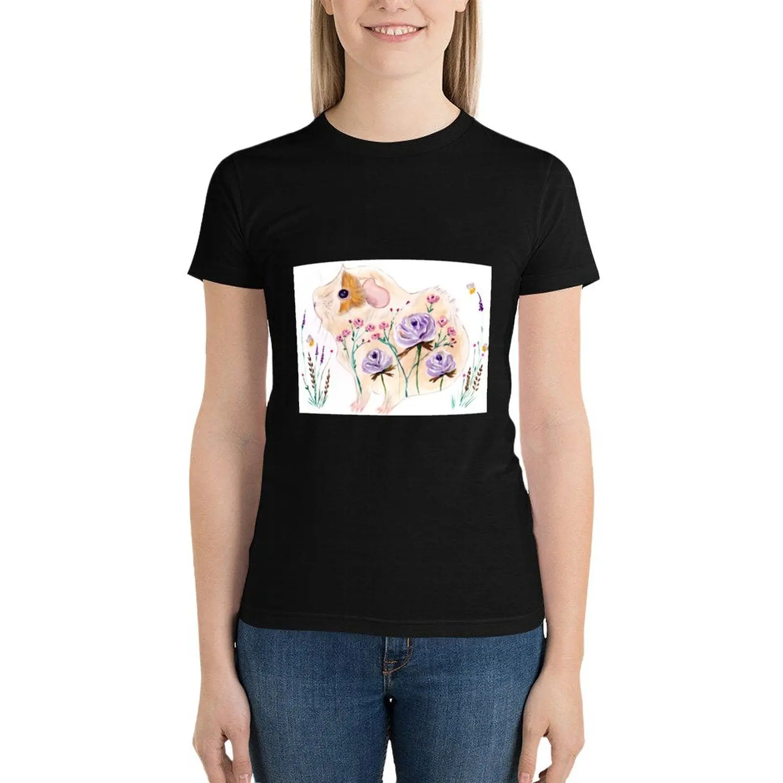 Floral Guinea Pig T-Shirt graphics tops oversized summer clothes white t-shirt dress for Women sexy
Floral Guinea Pig T-Shirt graphics tops oversized summer clothes white t-shirt dress for Women sexy
