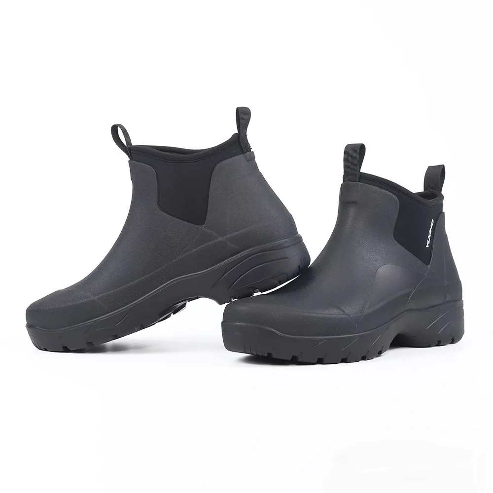 High-End ort Rubber Rain Boots for Men Waterproof Non-Slip Comfortable Fiing Outdoor Boots Car Wa oes No Foot Odor