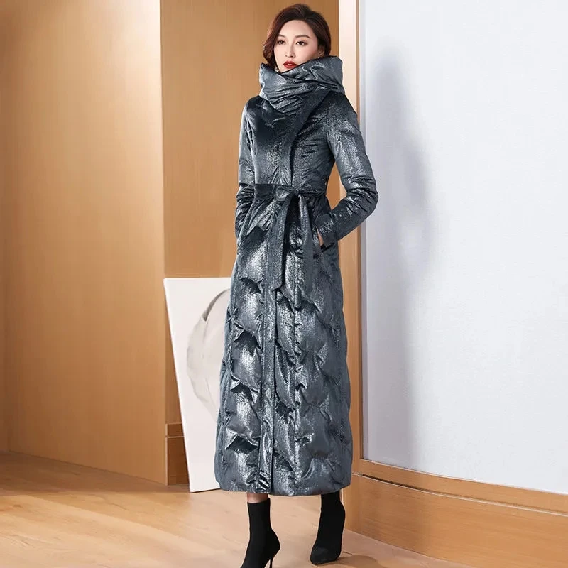 High-end Luxury Down Jacket Women 2022 Winter New Fashion Slim 90% White Duck Down Coat Female Large Size Hooded Long Parkas
High-end Luxury Down Jacket Women 2022 Winter New Fashion Slim 90% White Duck Down Coat Female Large Size Hooded Long Parkas