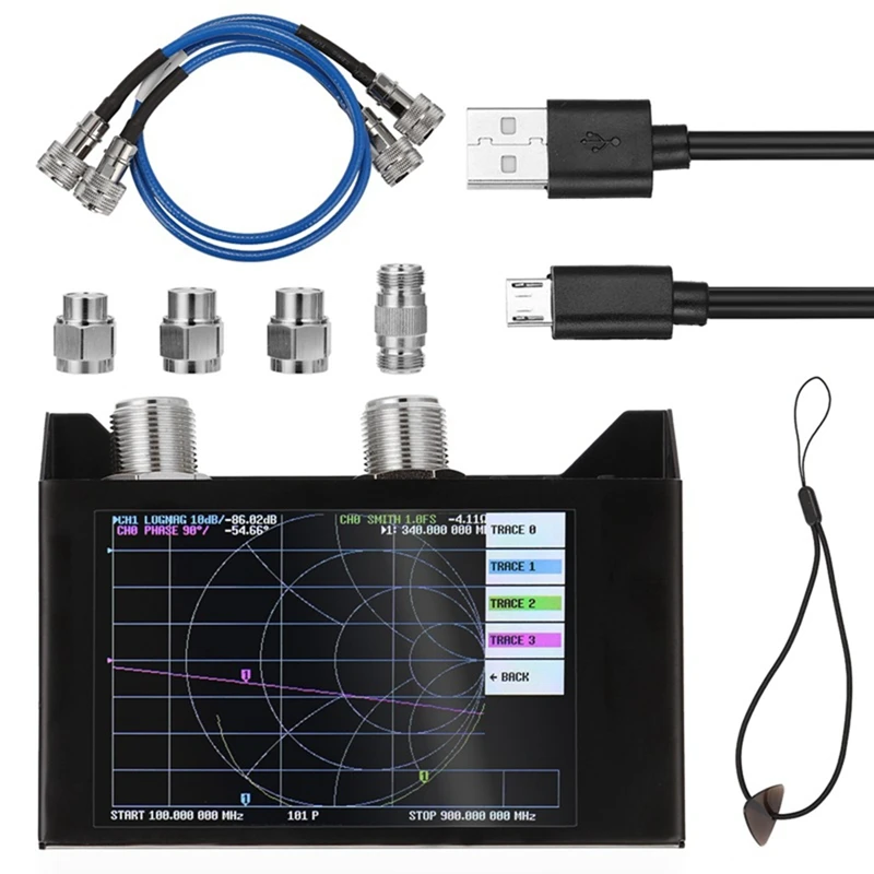3G Vector Network Analyzer 4.0In Touch Screen 320X480 50Khz-3Ghz SAA-2N Nanovna V2 Antenna Analyzer HF VHF UHF With Case
3G Vector Network Analyzer 4.0In Touch Screen 320X480 50Khz-3Ghz SAA-2N Nanovna V2 Antenna Analyzer HF VHF UHF With Case