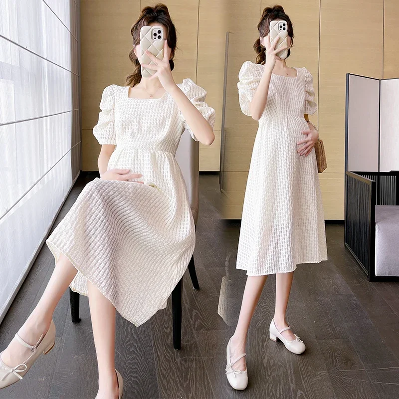 2317# 2023 Summer New Korean Fashion Maternity Midi Dress Sweet Lovely A Line Slim Clothes for Pregnant Women Pregnancy Elegant
2317# 2023 Summer New Korean Fashion Maternity Midi Dress Sweet Lovely A Line Slim Clothes for Pregnant Women Pregnancy Elegant