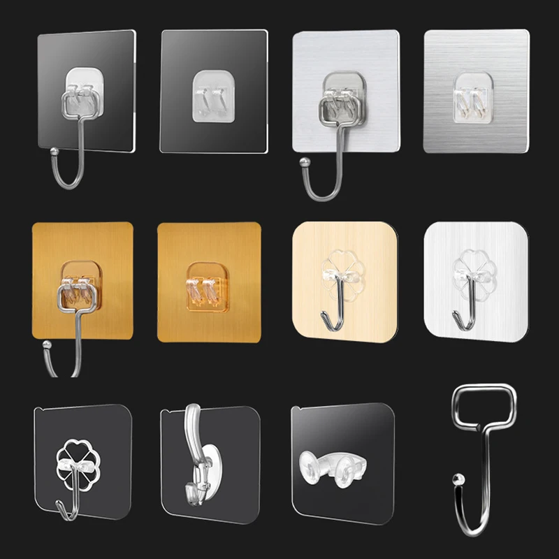 10Pcs Stainless Steel Wall Hooks Adhesive Strong Hook Organizer for Kitchen Bathroom Storage Hooks Punch-Free Door Wall Hanger
10Pcs Stainless Steel Wall Hooks Adhesive Strong Hook Organizer for Kitchen Bathroom Storage Hooks Punch-Free Door Wall Hanger