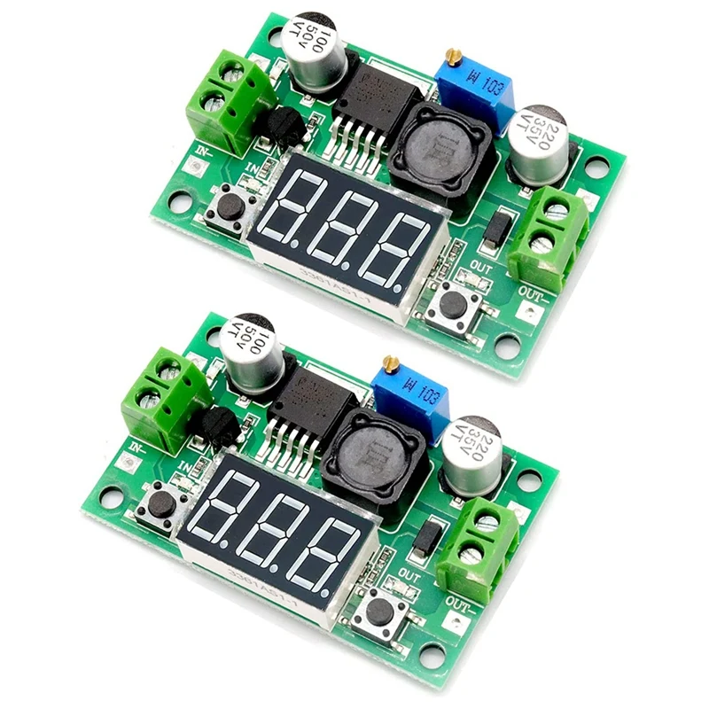 LM-2596 Adjustable DC-DC Step Down Buck Power Convert Module 4.0-40V Input To 1.25-37V Output With LED Voltmeter Display
LM-2596 Adjustable DC-DC Step Down Buck Power Convert Module 4.0-40V Input To 1.25-37V Output With LED Voltmeter Display