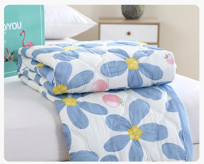 Quilted summer single double bed light Printed quilt core Air conditioning quilting twin queen size duvet Thin plaid comforter Quilted summer single double bed light Printed quilt core Air conditioning quilting twin queen size duvet Thin plaid comforter