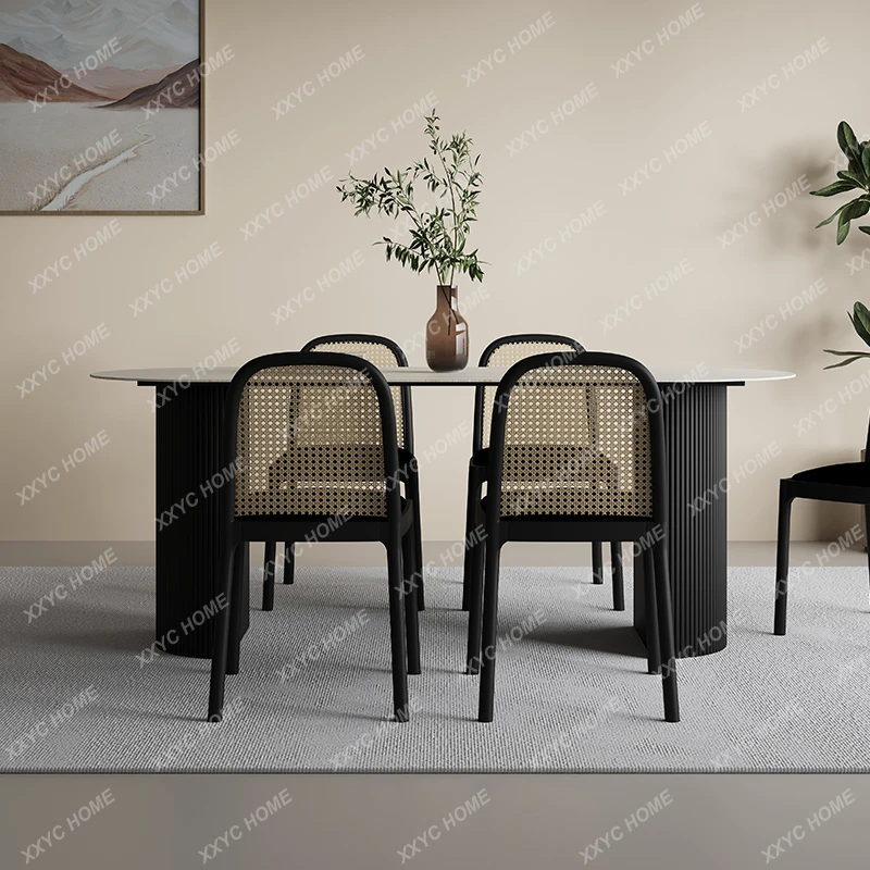 Dining Table Modern Minimalist Apartment Living Room Small Apartment Rectangular Dining Table Dining Chair Combination
Dining Table Modern Minimalist Apartment Living Room Small Apartment Rectangular Dining Table Dining Chair Combination