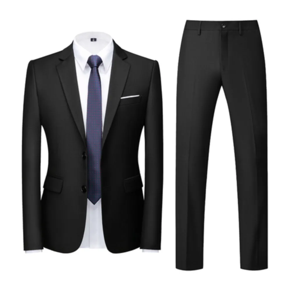 2023 Spring Autumn Fashion New Men's Business Casual Solid Color Suits / Male Two Button Blazers Jacker Coat Trousers Pants
2023 Spring Autumn Fashion New Men's Business Casual Solid Color Suits / Male Two Button Blazers Jacker Coat Trousers Pants