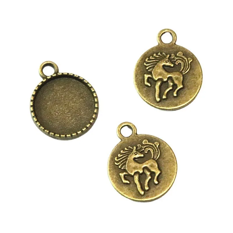 50Pcs Antique Bronze Plated Zinc Alloy Horse Base Settings Charms Tray Pendants Inside Size 14MM Diy Accessories
50Pcs Antique Bronze Plated Zinc Alloy Horse Base Settings Charms Tray Pendants Inside Size 14MM Diy Accessories