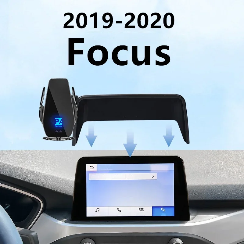 

Автомобильный держатель для экрана телефона Ford Focus 2019-2022, беспроводное зарядное устройство, модификация салона навигации, размер 8/12, 3 дюйма
