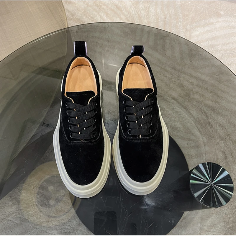 New Women's Shoes Thick Sole Genuine Leather Versatile Lefu Shoes Reverse Fleece Casual Sports Shoes
New Women's Shoes Thick Sole Genuine Leather Versatile Lefu Shoes Reverse Fleece Casual Sports Shoes