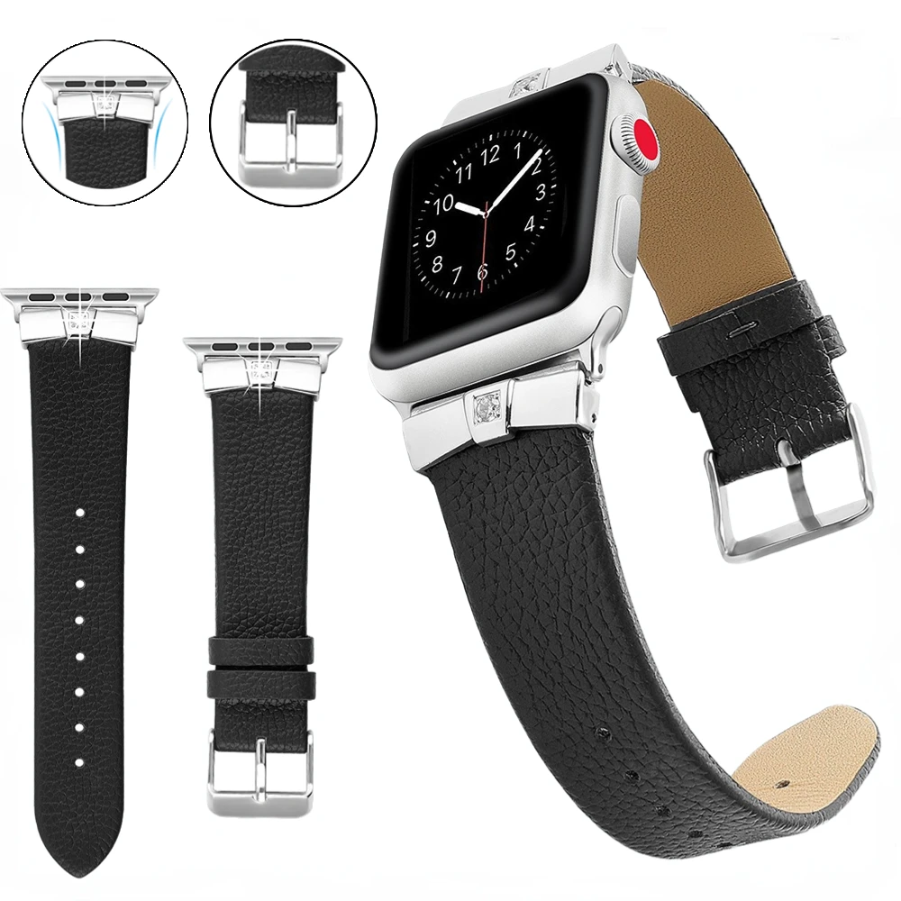 Metal Diamond-encrusted Leather Strap for Apple Watch Band 49mm 45mm 41mm 44mm 40mm 42 38mm Wristband for iWatch Ultra 8765432SE
Metal Diamond-encrusted Leather Strap for Apple Watch Band 49mm 45mm 41mm 44mm 40mm 42 38mm Wristband for iWatch Ultra 8765432SE