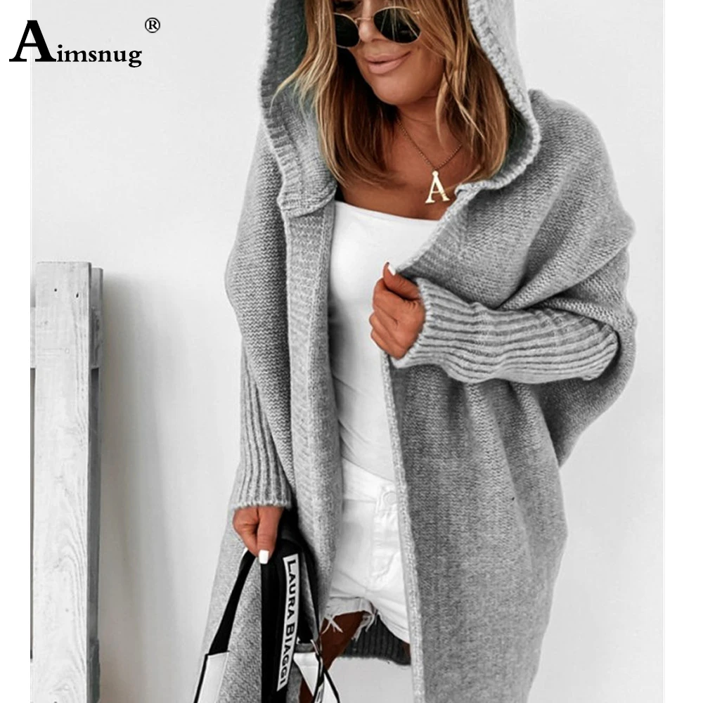 Aimsnug Women Hooded Sweaters 2022 New Fashion Pockets Design Tops Outerwear Loose Knitted Plush Coats Female Long Cardigans
Aimsnug Women Hooded Sweaters 2022 New Fashion Pockets Design Tops Outerwear Loose Knitted Plush Coats Female Long Cardigans