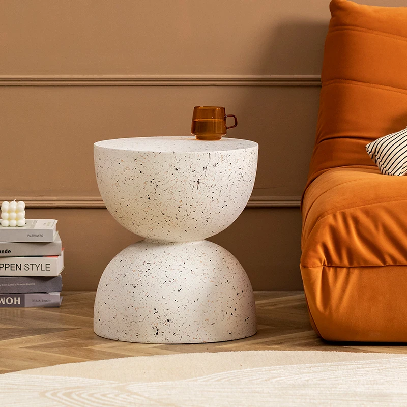 Hourglass Side Table Imitation Terrazzo Bed Side Table Small Round Coffee Tables Balcony Courtyard Living Room Furniture 
Hourglass Side Table Imitation Terrazzo Bed Side Table Small Round Coffee Tables Balcony Courtyard Living Room Furniture