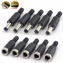 10Pcs DC Male DC Female Connectors DC Power Jack Plug Adapter Cctv Camera Security System for DIY Cctv Accessories 2.1*5.5MM
10Pcs DC Male DC Female Connectors DC Power Jack Plug Adapter Cctv Camera Security System for DIY Cctv Accessories 2.1*5.5MM