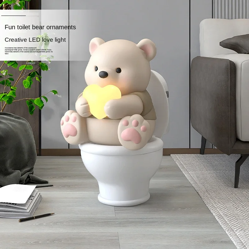 Home Decor Sculptures & Figurines Decoration Accessories Fun Toilet Bear Lamp Floor Ornaments Living Room Resin Animal Statues
Home Decor Sculptures & Figurines Decoration Accessories Fun Toilet Bear Lamp Floor Ornaments Living Room Resin Animal Statues