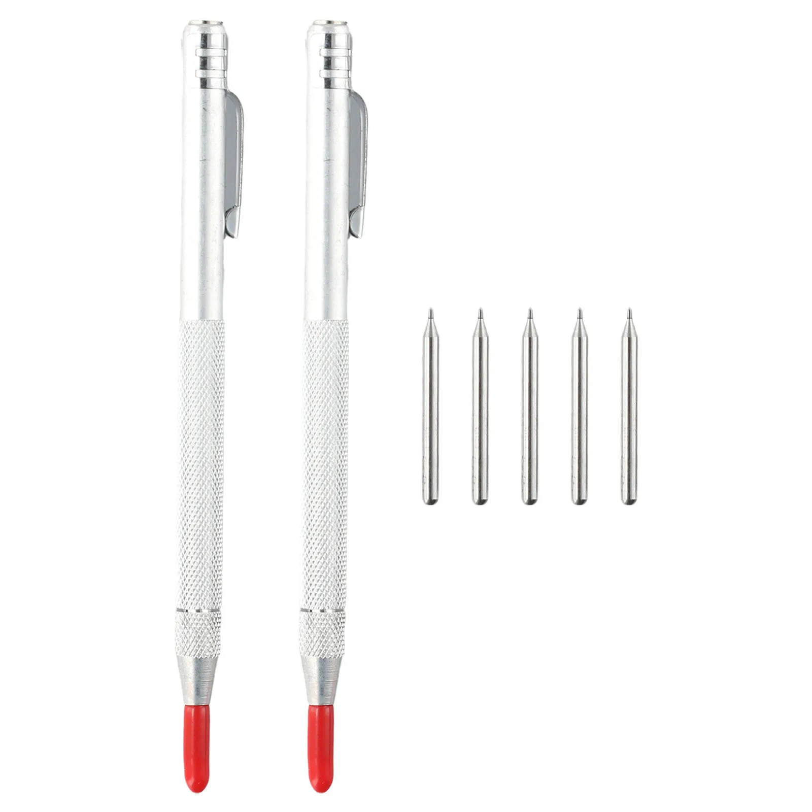 2pcs Scriber Engraving Pen With10pcs Replacement Tungsten Carbide Tip Marking Tip For Stainless Steel Hardened Steel Metal Borad
2pcs Scriber Engraving Pen With10pcs Replacement Tungsten Carbide Tip Marking Tip For Stainless Steel Hardened Steel Metal Borad