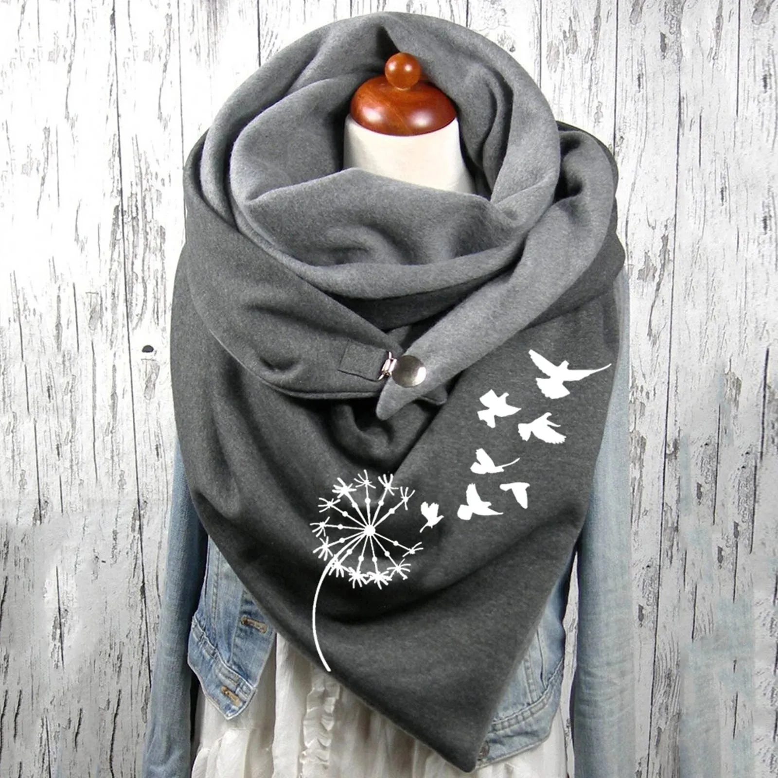 Women Cotton Button Scarf Winter Dandelion Printed Thicken Warm Loop Metal Button Neck Warmer Malaysia Thermal Blanket Scarves
Women Cotton Button Scarf Winter Dandelion Printed Thicken Warm Loop Metal Button Neck Warmer Malaysia Thermal Blanket Scarves