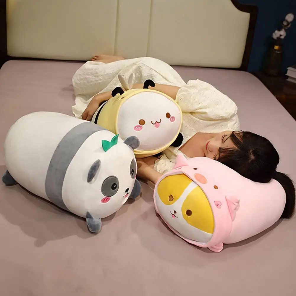 

Collectible Animal Plushie Cute Cartoon Animal Plush Dolls Fat Body Panda Bee Pig Soft Stuffed Animal Pillows for Kids' Birthday